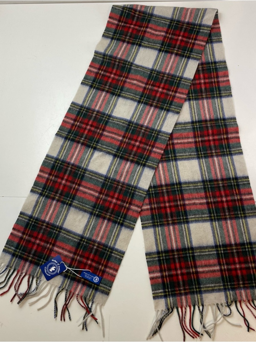 NEW Tartan McRaes of Scotland 100% Lambswool Scarf 64x 11 inches